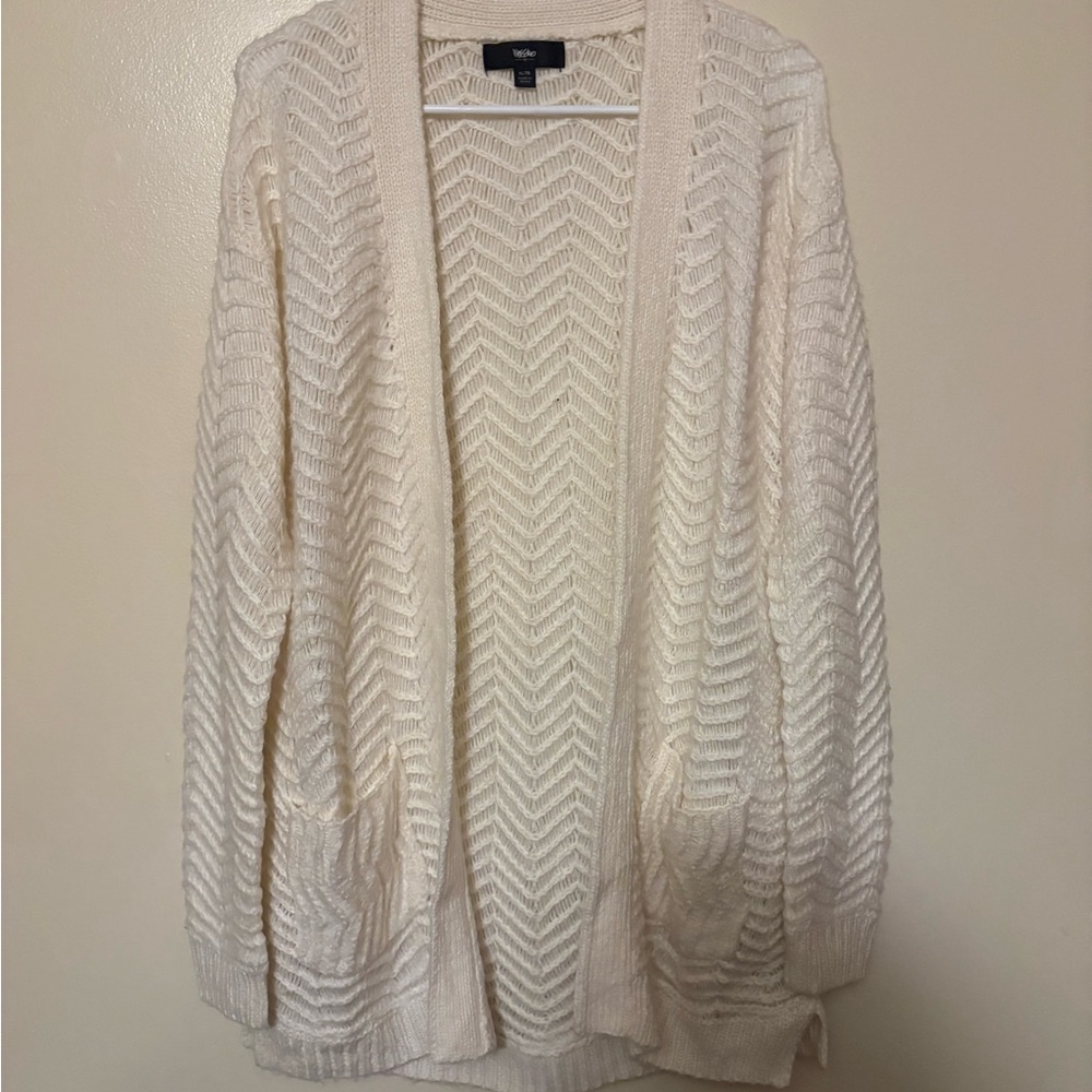Mossimo Supply Co. Cream Knit Cardigan